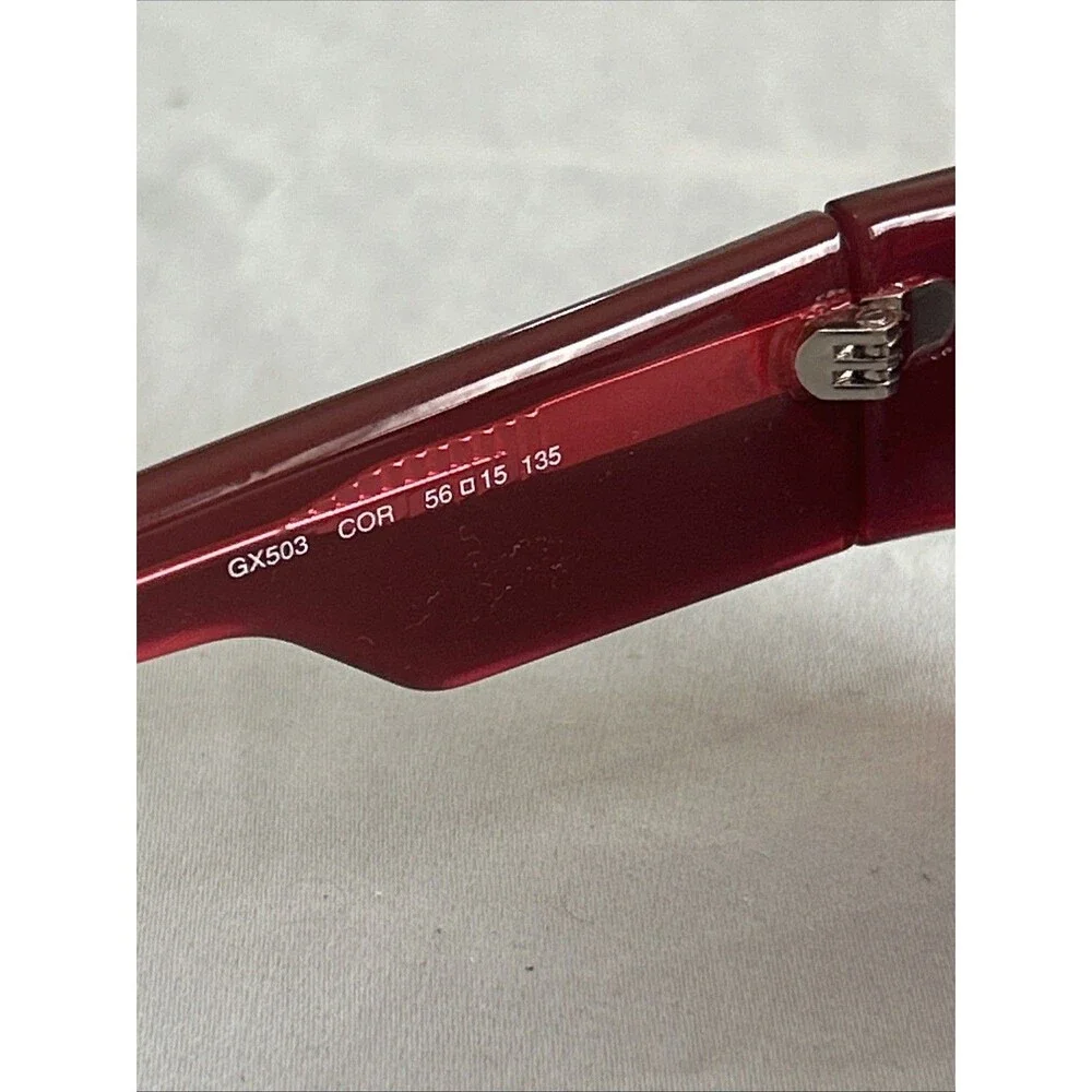 GX by Gwen Stefani GX503 COR Red Coral Shield Sunglasses 56-15-135 Y2K Rockstar